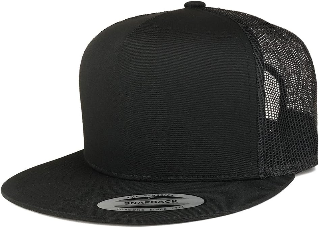 Flexfit Brand 5 Panel Classic Trucker Flatbill Mesh Snapback Cap 2